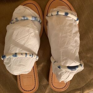 NIB-Dolce Vita Blue Tie-Dye Stella Slide Sandals.